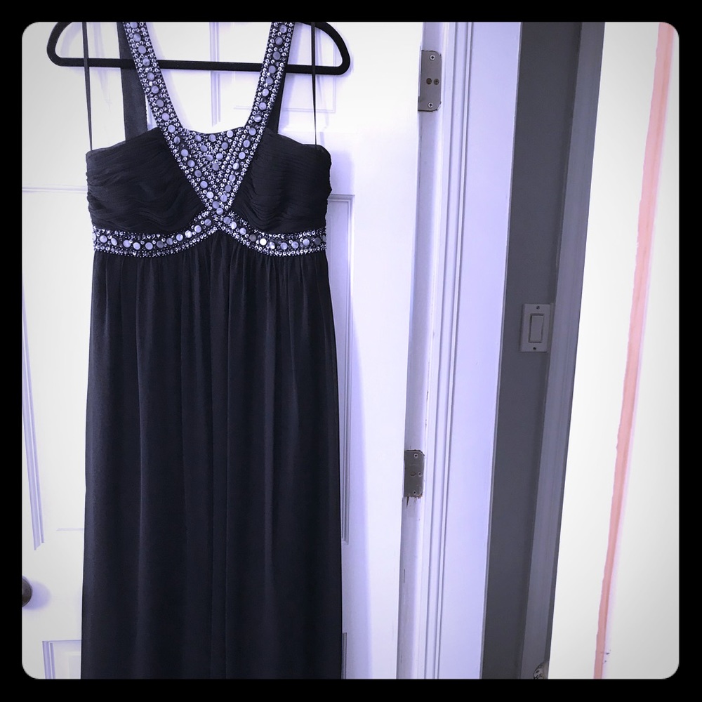 Beaded trim Gown